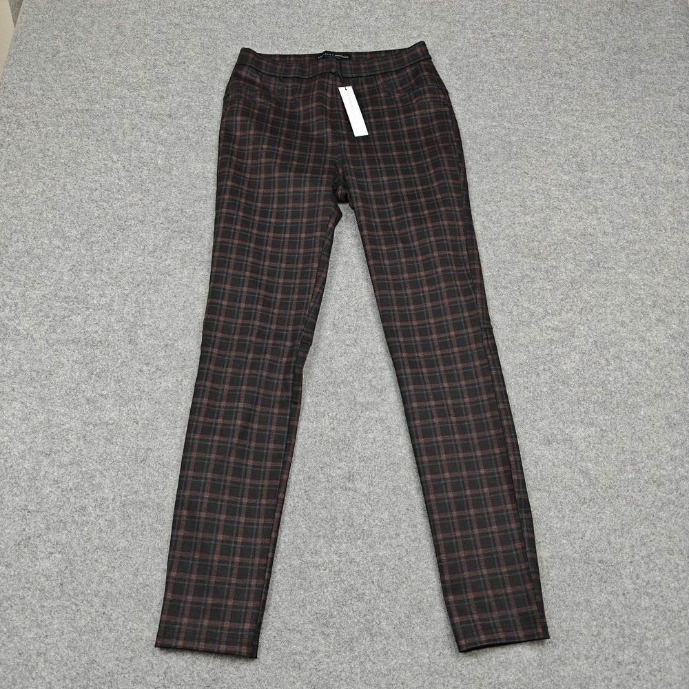 Sanctuary X Anthropologie Pants‎ Womens Small Brown Plaid Knit Jegging Stretch
